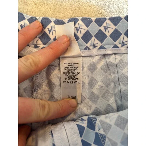 Liz Claiborne LizGolf Argyle Golf Skort Blue Vintage Cotton Womens 8 - Picture 3 of 9